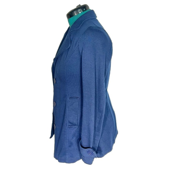 Cute blue blazer with two buttons size medium cotton/polyester - Picture 2 of 8